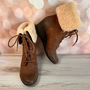 UGG Uptown Zia Shearling Lined Wedge Boot